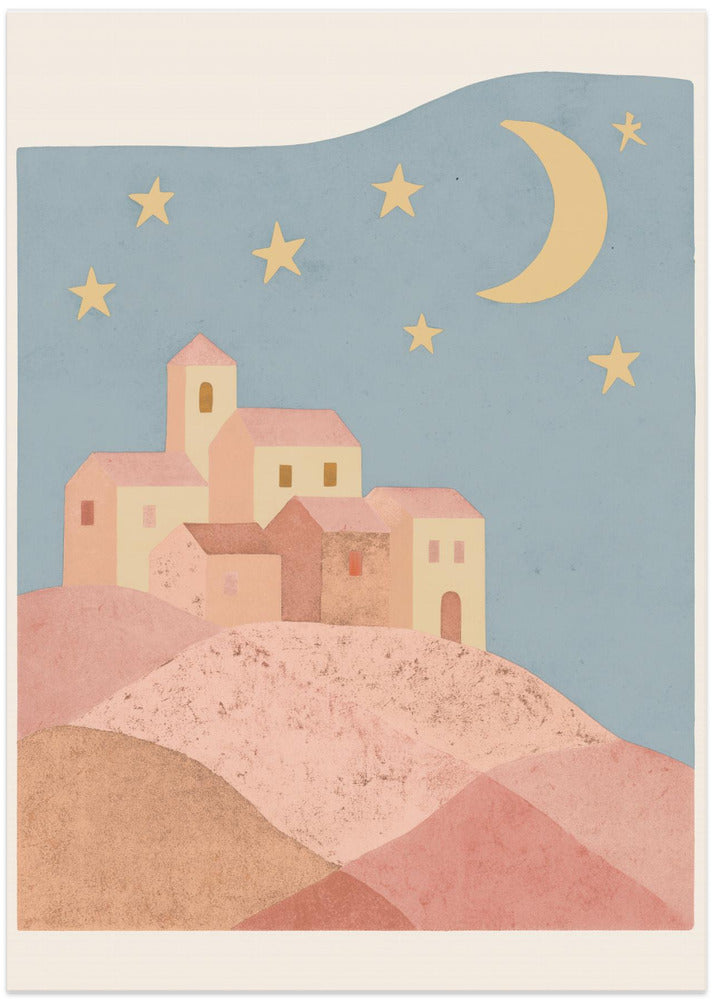 Moonlit Village Dreams