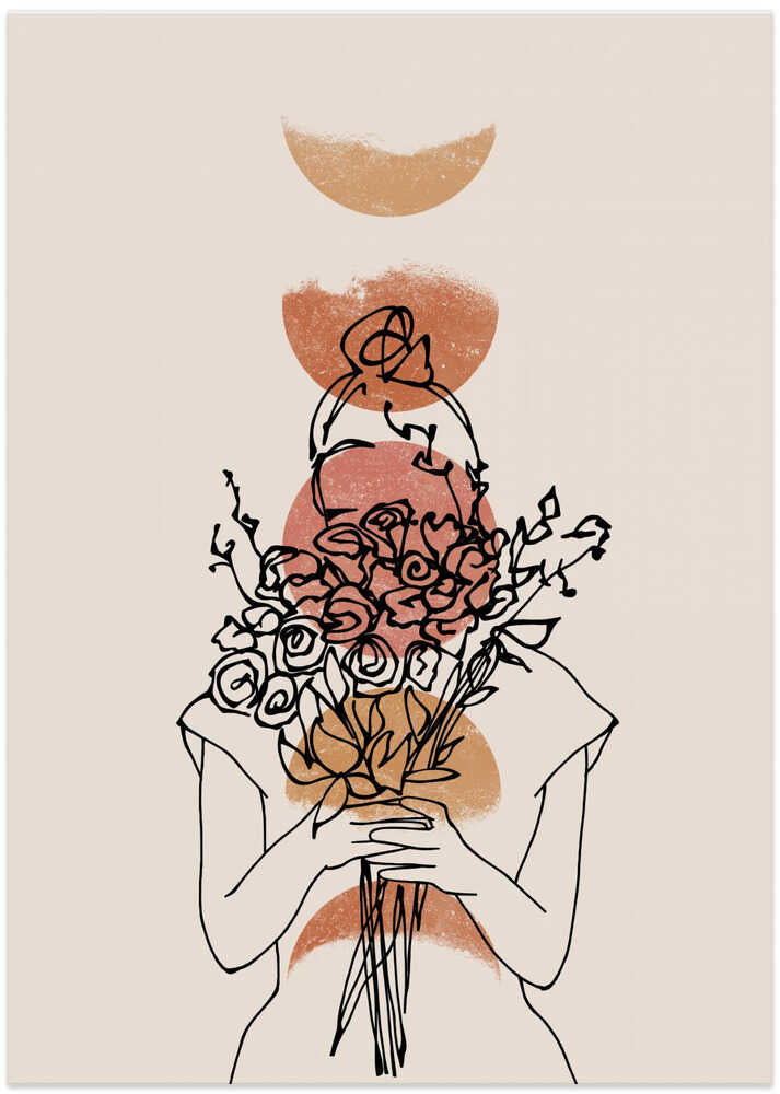 Girl With Flower Bouquet