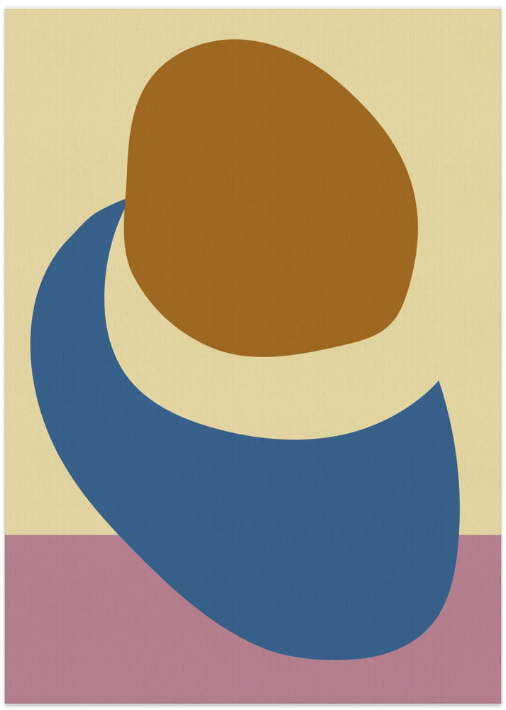 Balanced Stones in Blue , Butter Yellow and Terra