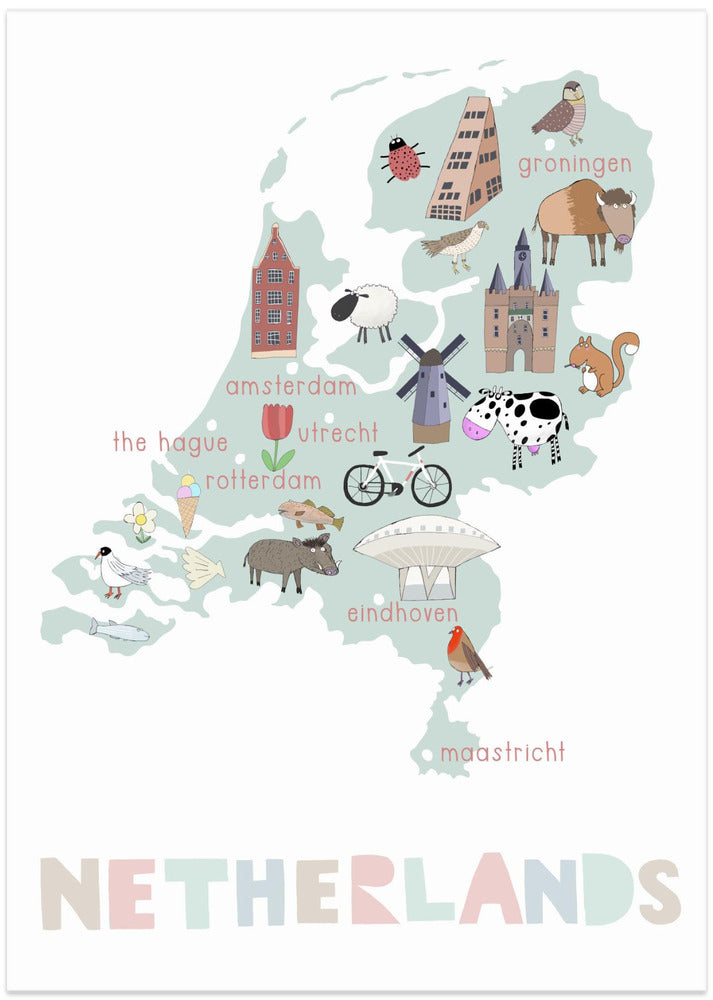 The Netherlands Illustration by Artist Carla Daly