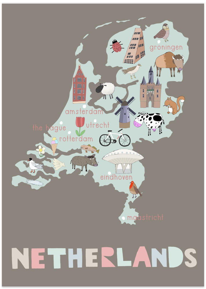 The Netherlands Illustration by Artist Carla Daly