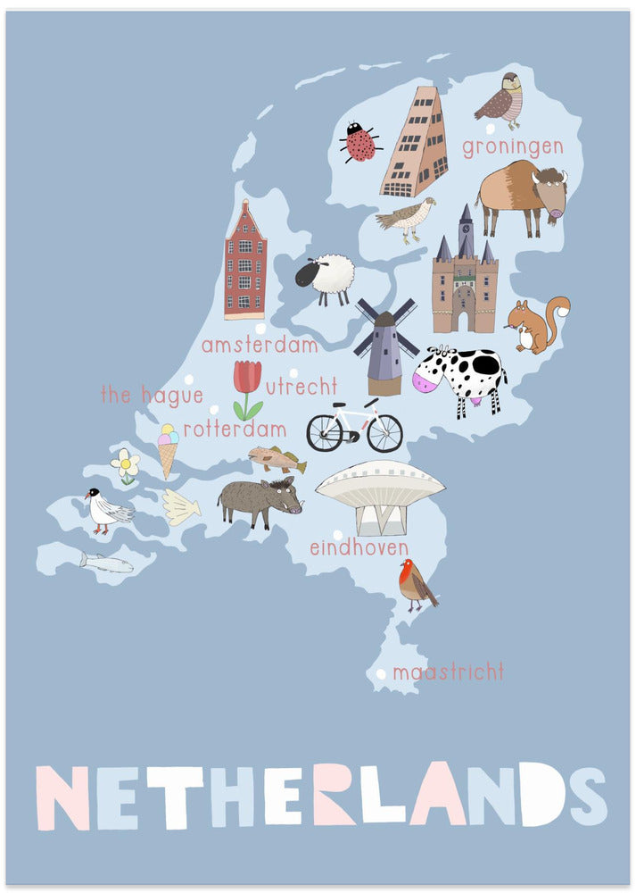 The Netherlands Illustration by Artist Carla Daly