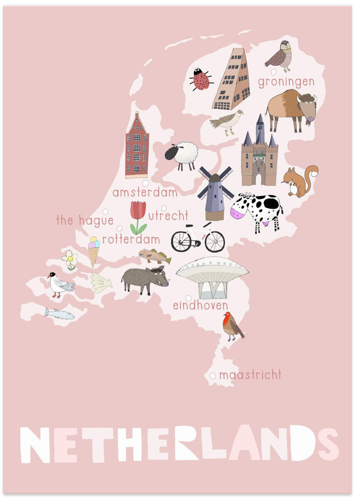 The Netherlands Illustration by Artist Carla Daly