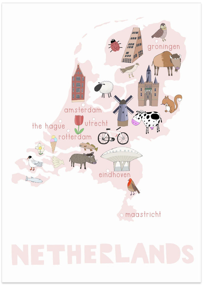 The Netherlands Illustration by Artist Carla Daly