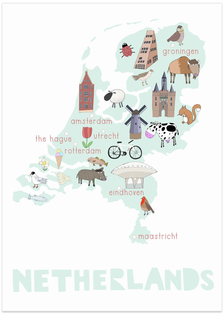 The Netherlands Illustration by Artist Carla Daly