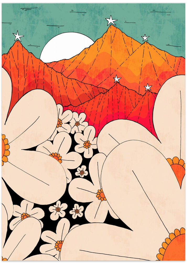 Summer Floral Mountains