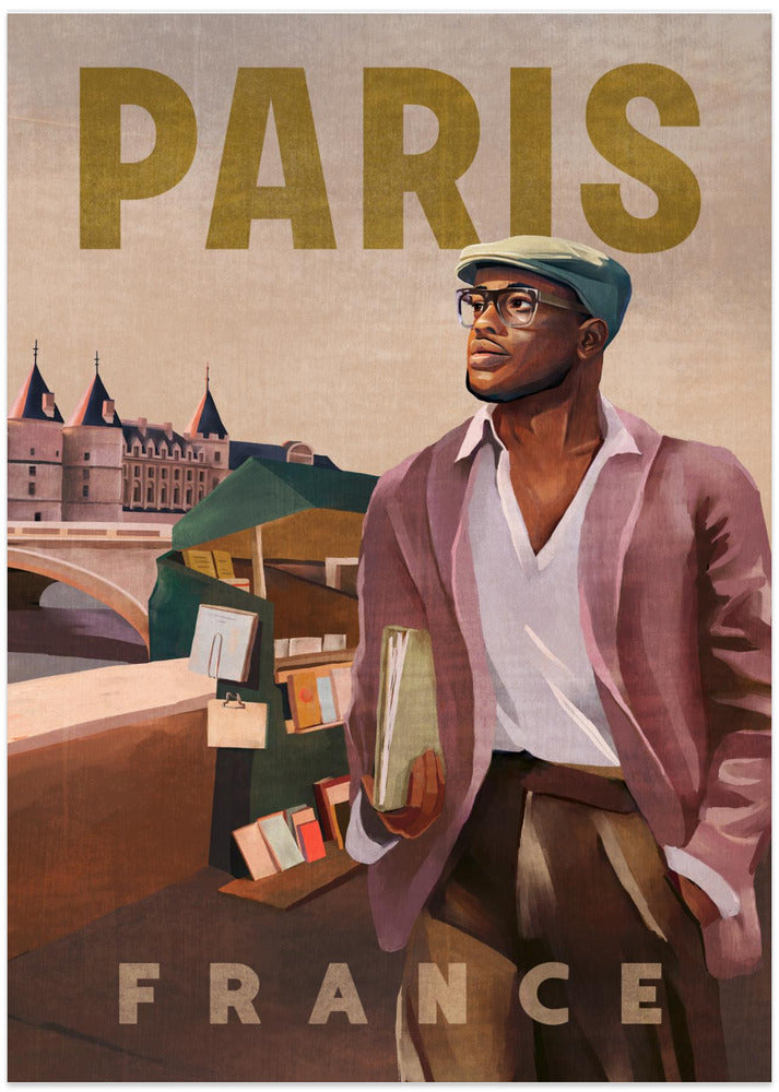 Paris France Vintage Travel Poster