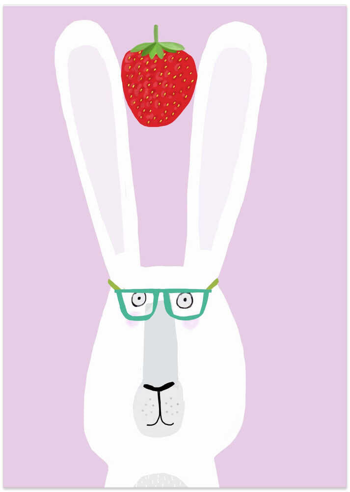 Funny Rabbit with Strawberry