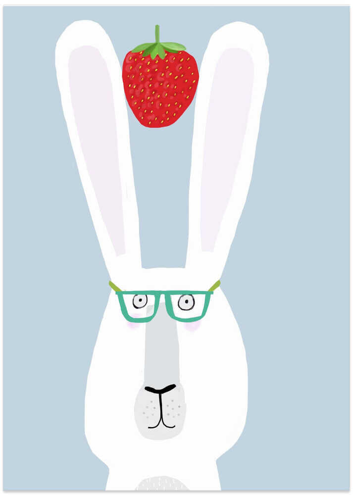 Funny Rabbit with Strawberry