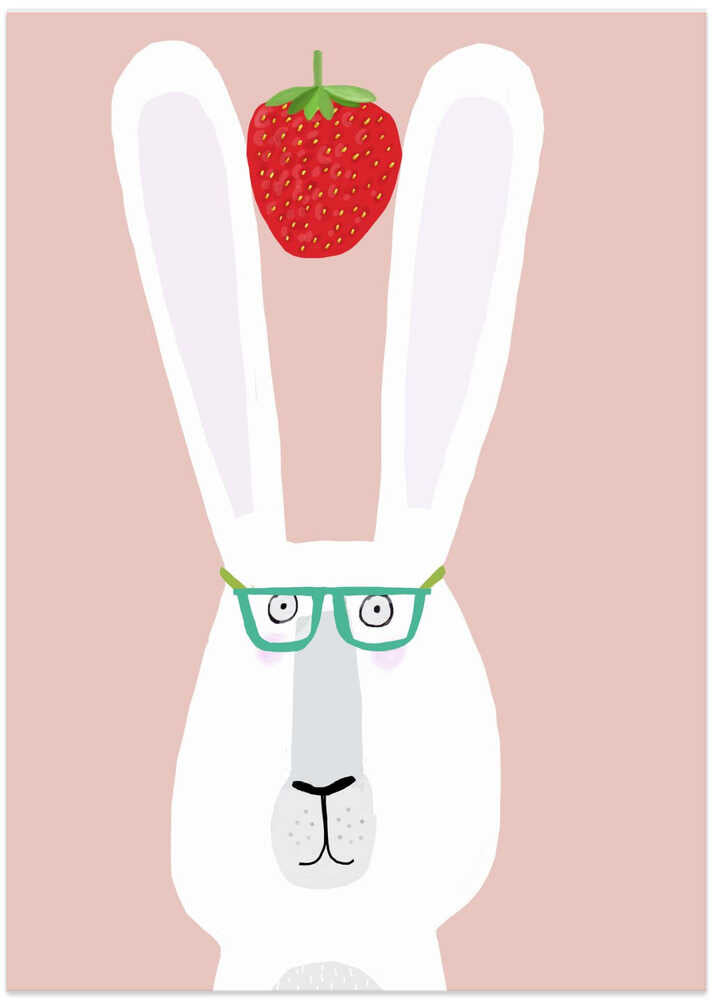 Funny Rabbit with Strawberry