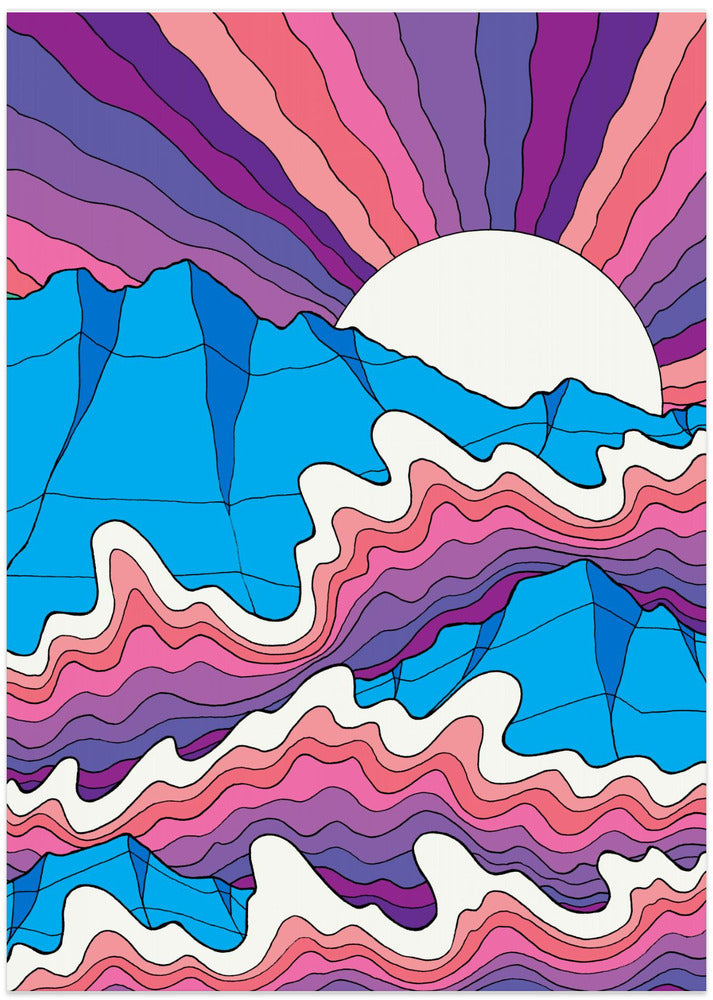 Psychedelic Mountain Sunrise