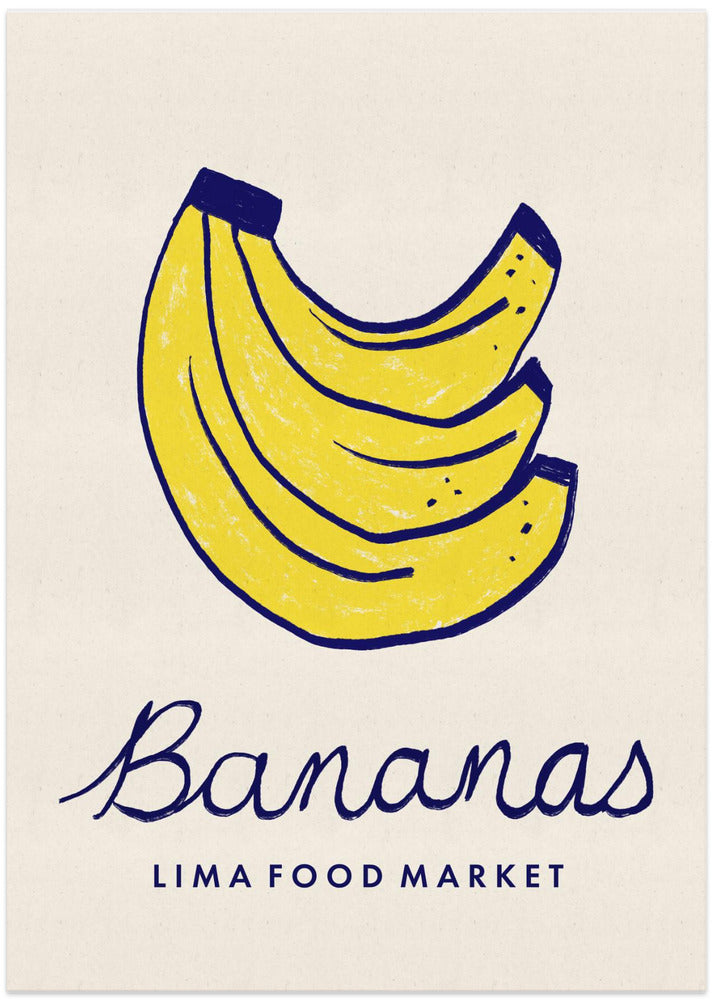 Bananas Lima Food Market Peru