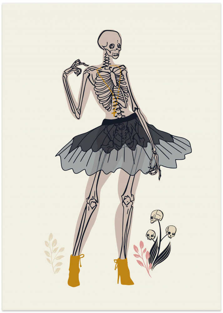 Gothic fashionista off white Illustration No1