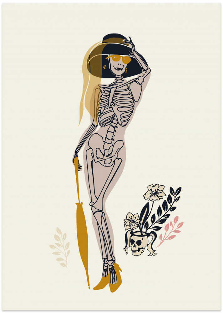 Gothic fashionista off white Illustration No2