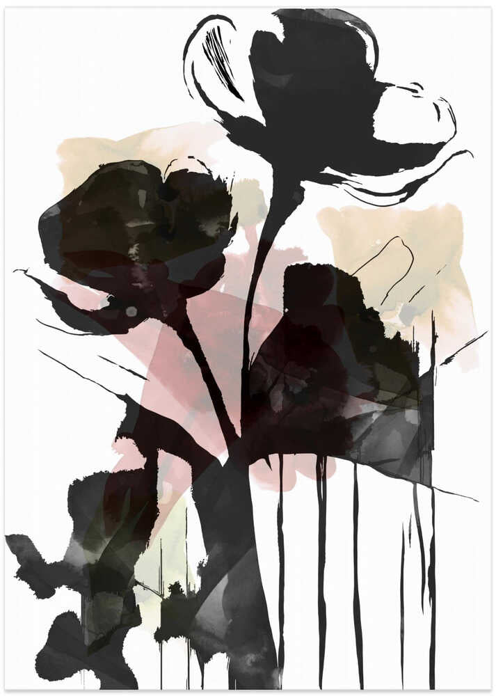 Black Floral Study No.1