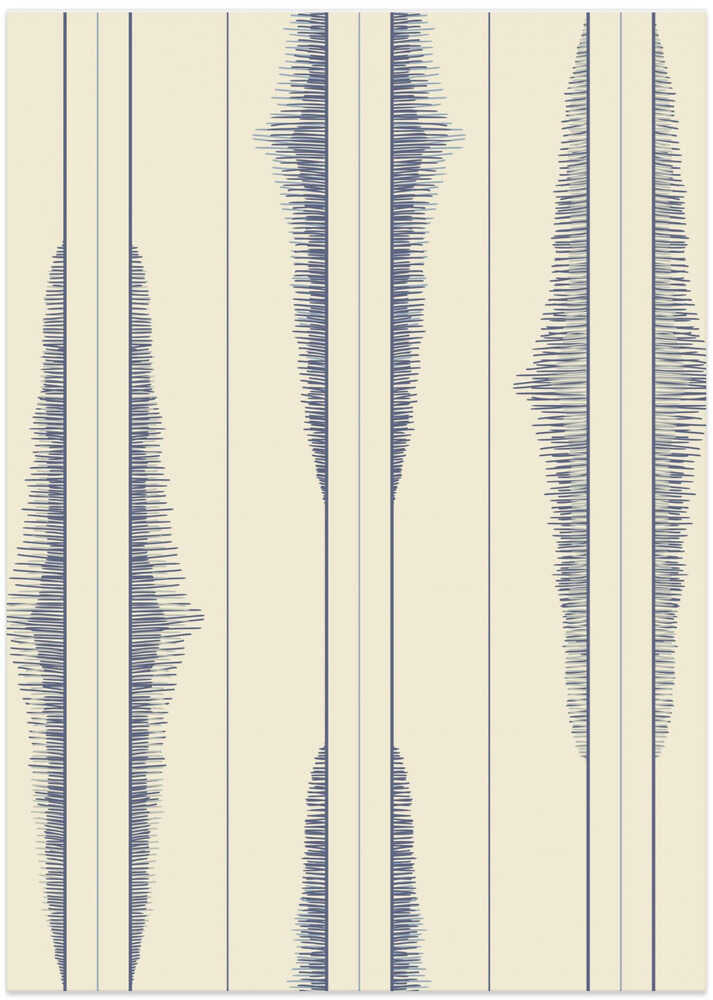 Boho ikat stripes blue shades pattern