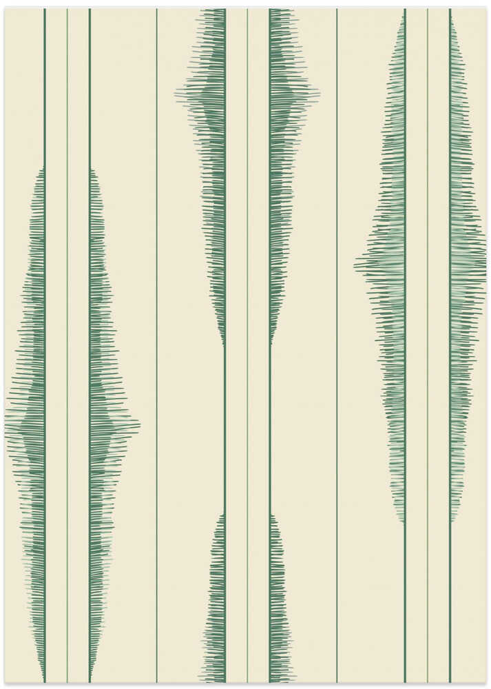 Boho ikat stripes green shades pattern