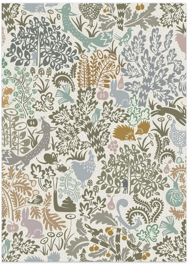 Garden Tales earthy tones pattern