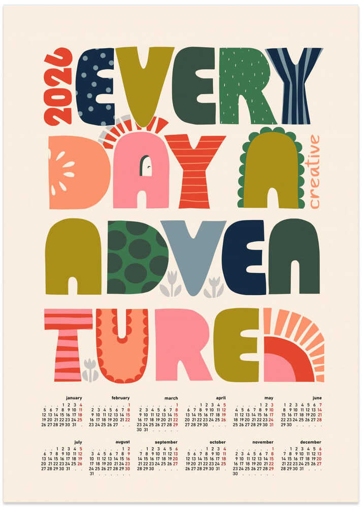 Calendar 2026 Every day a creative adventure