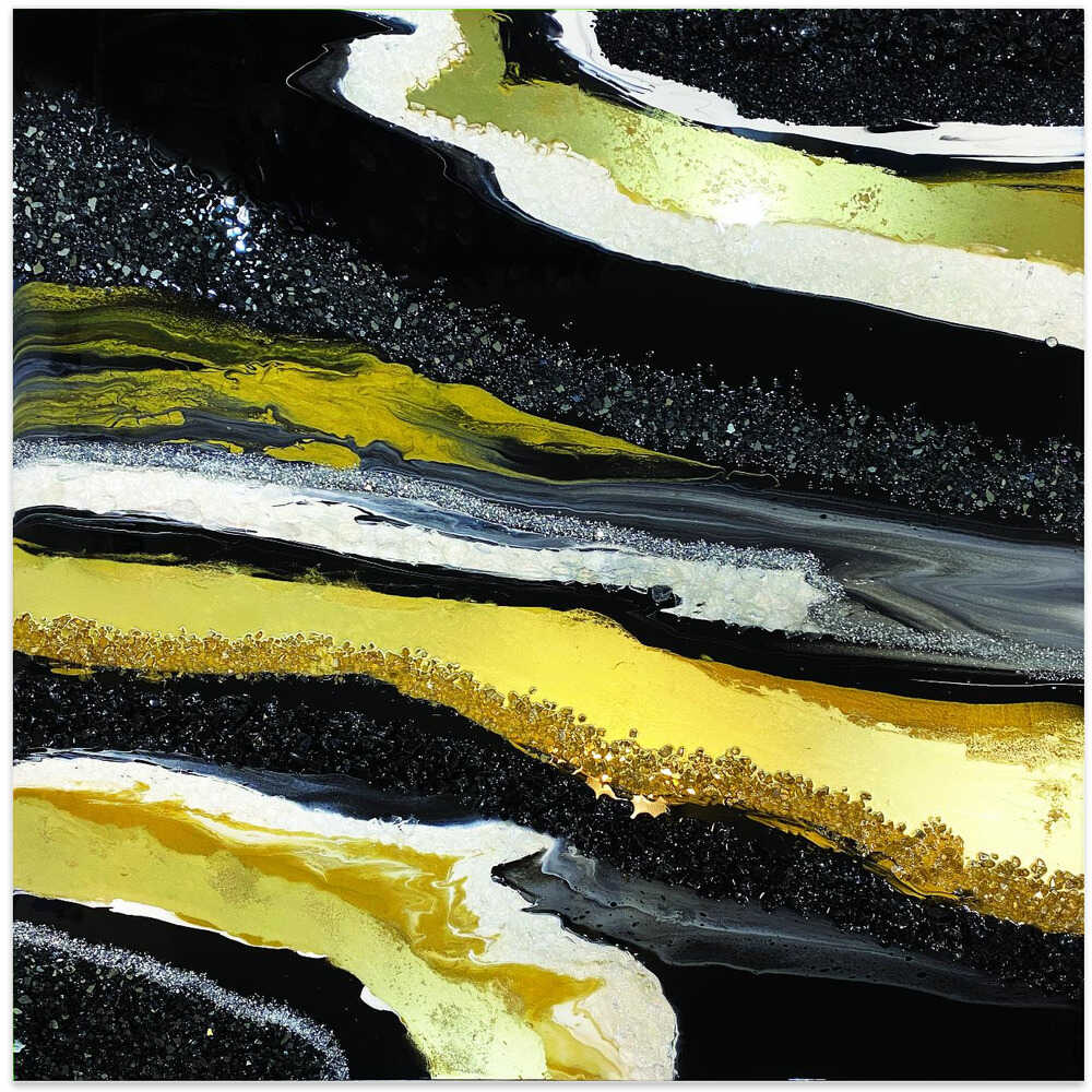 Black and Gold Agate