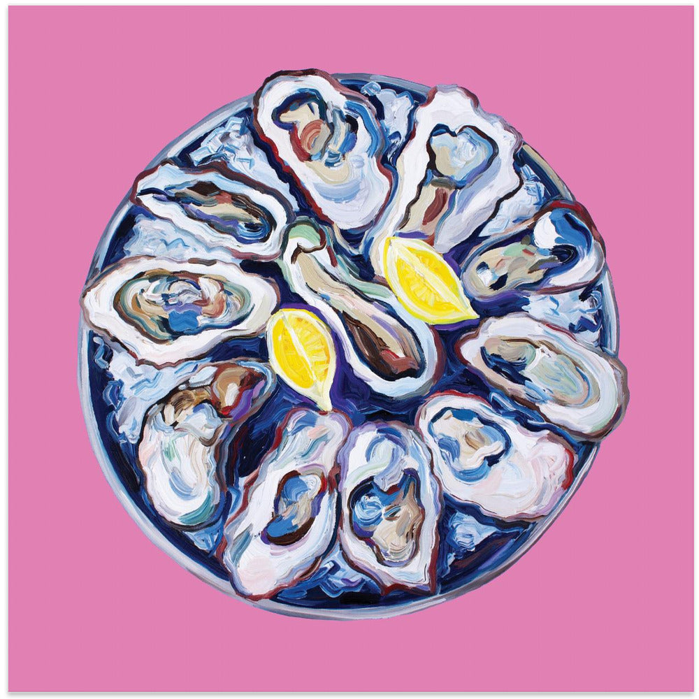 Oysters On a Plate Pink