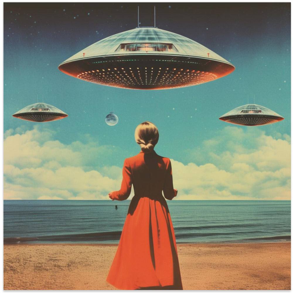 UFO Skies Collage Art
