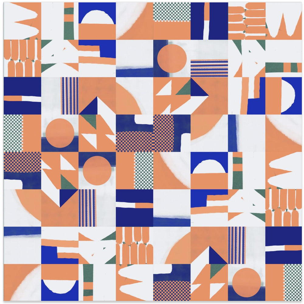 Mid Century Grid Pattern