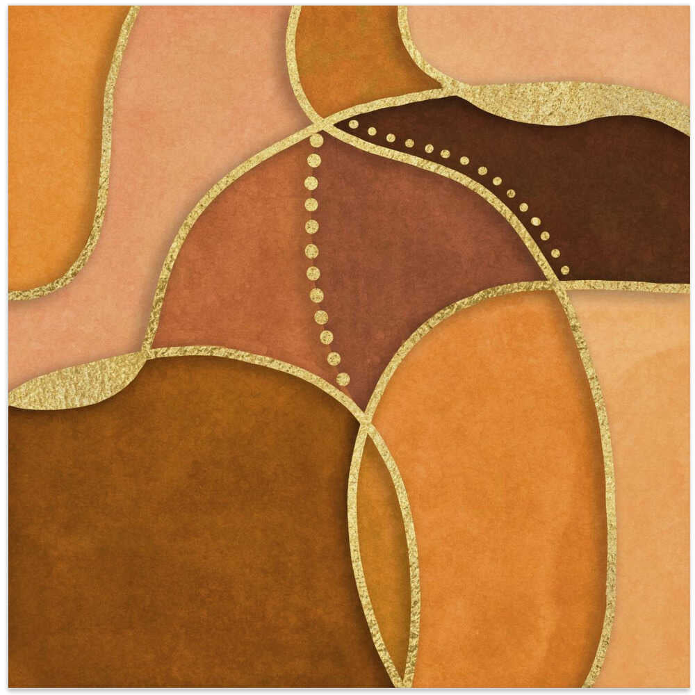 Calm Shapes Orange Gold