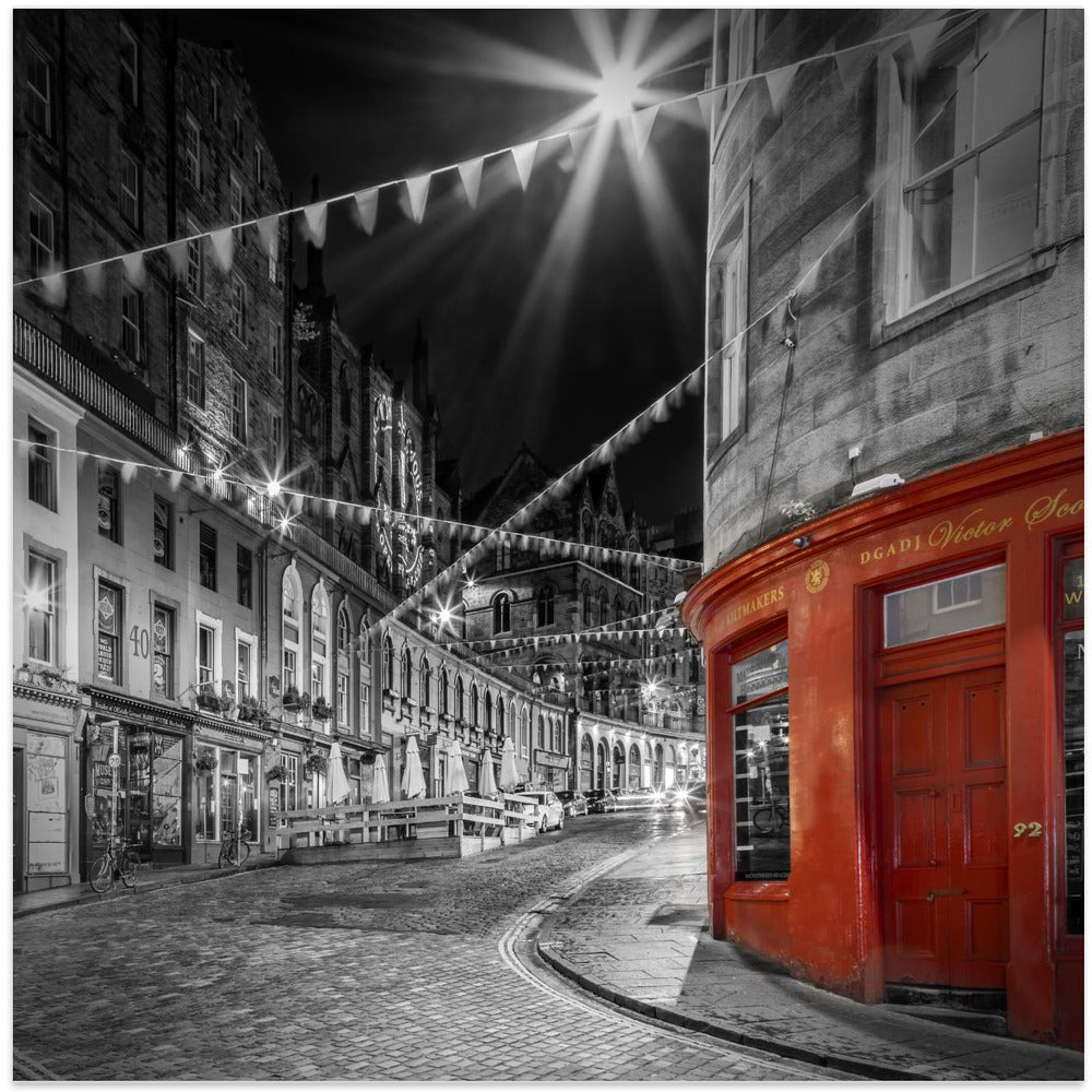 Charming evening impression at West Bow, Victoria Street - Colorkey