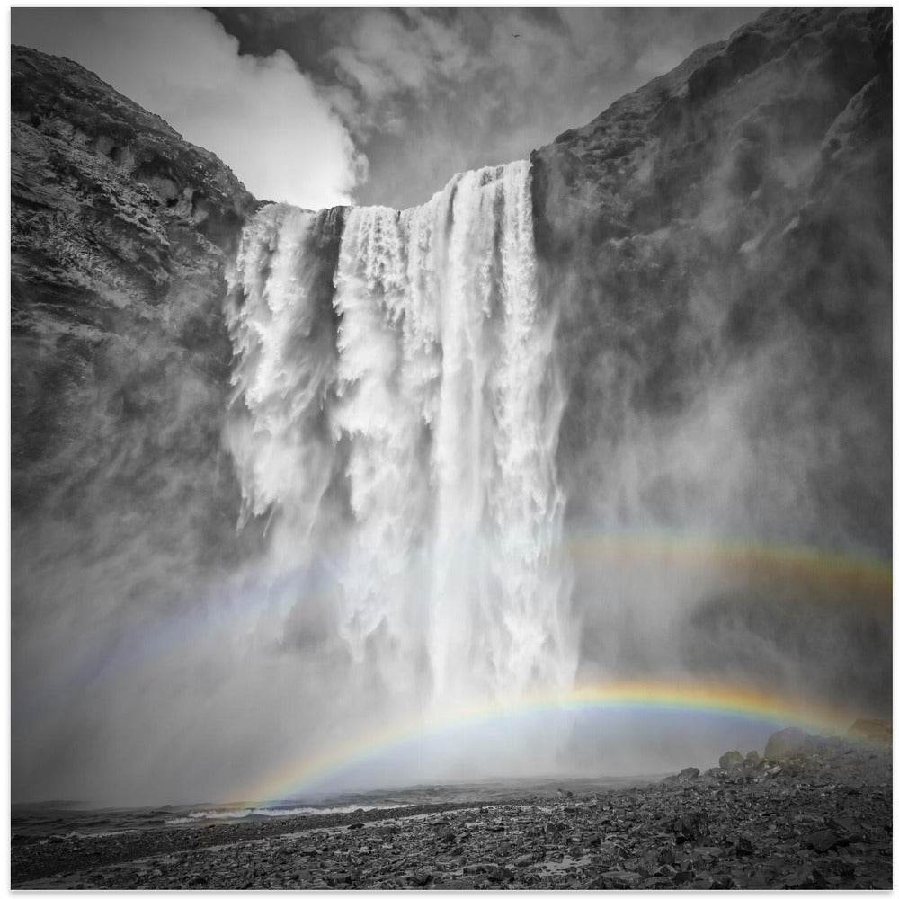 ICELAND Skogafoss double rainbow