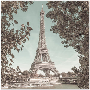 Art Prints of PARIS Eiffel Tower & River Seine | urban vintage style
