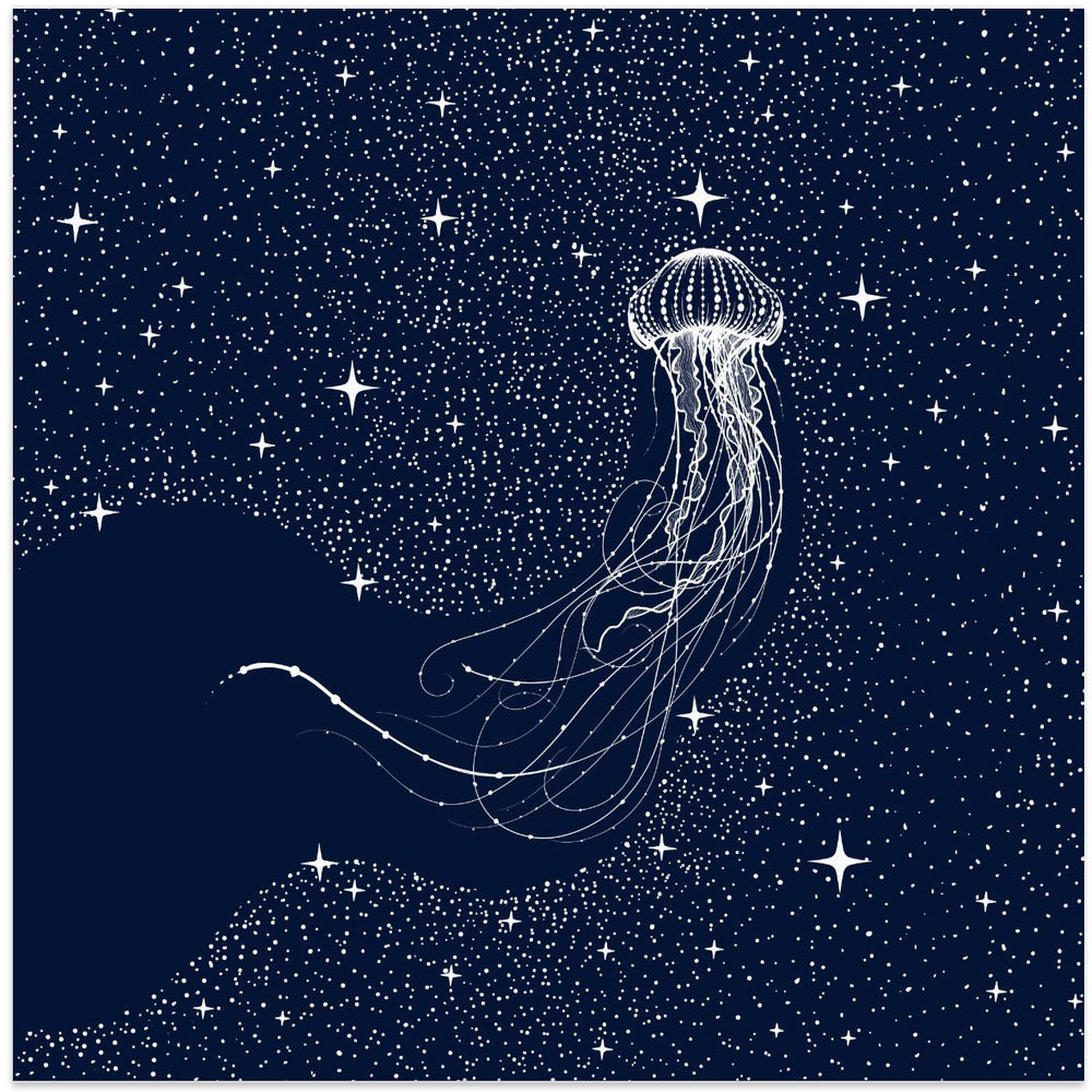 Art Prints of Starry Jellyfish