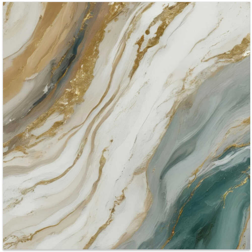 Golden Marble Waves