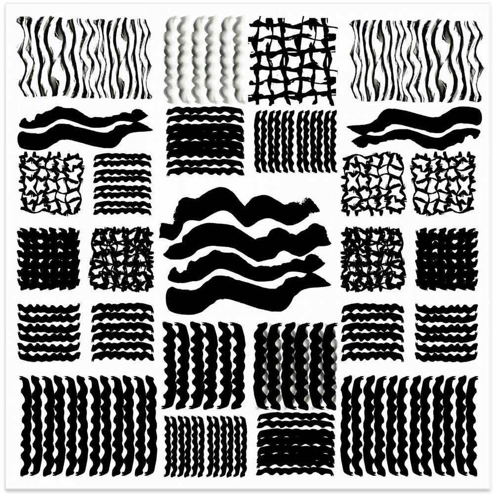 Black and White Squiggle Grid 1