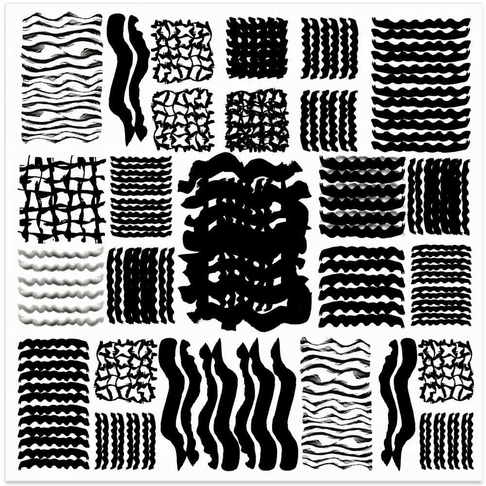 Black and White Squiggle Grid 2