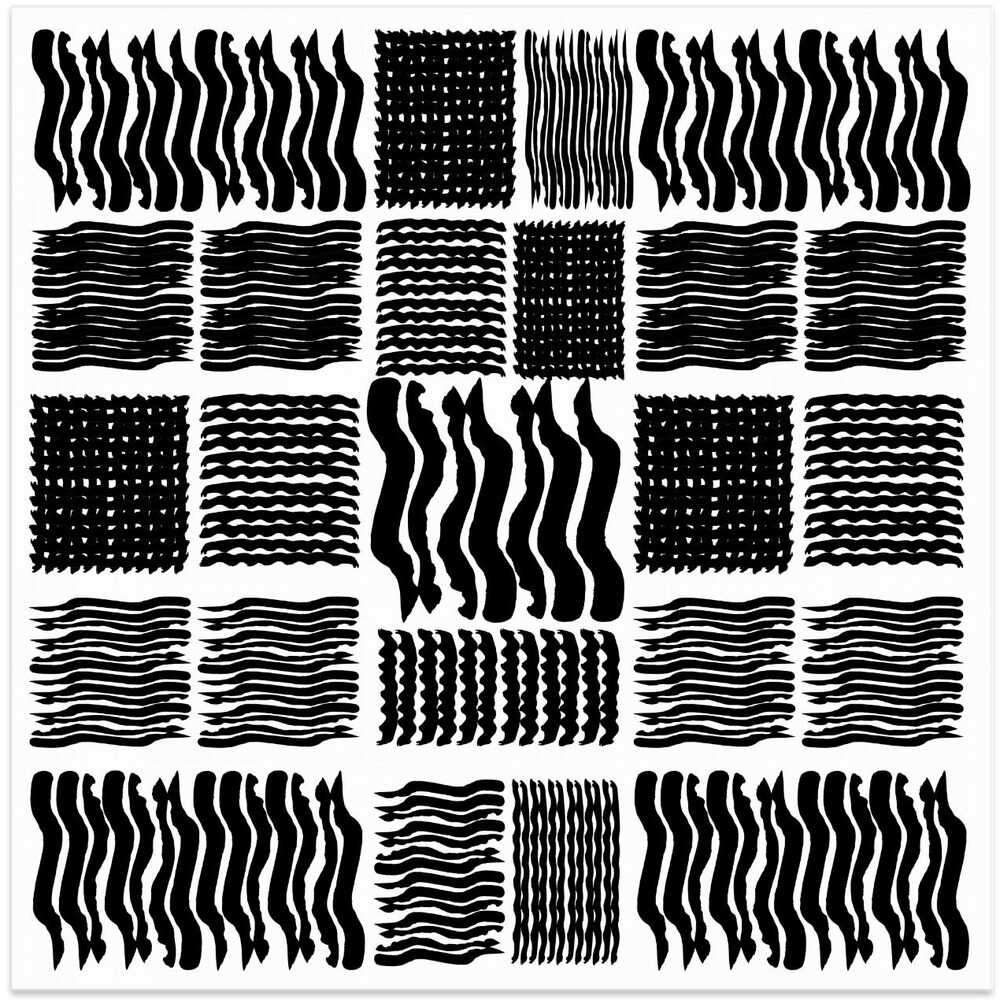 Black and White Squiggle Grid 3