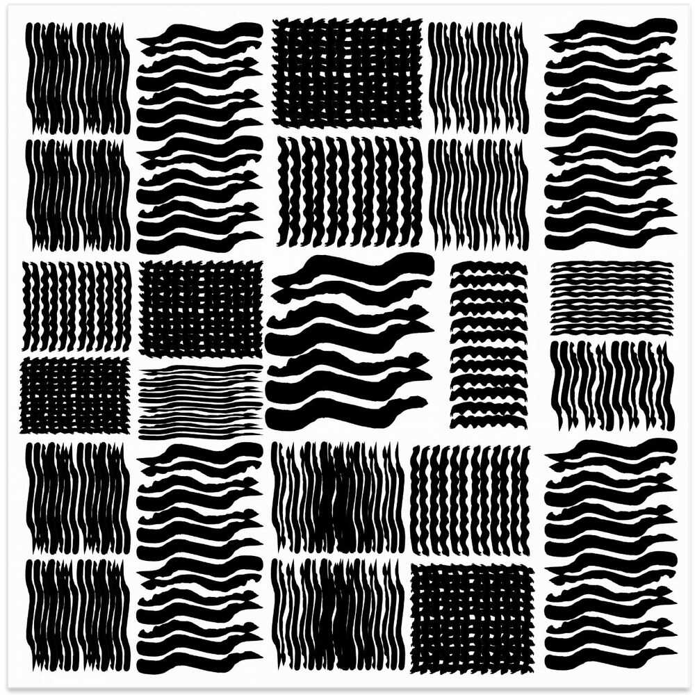 Black and White Squiggle Grid 4