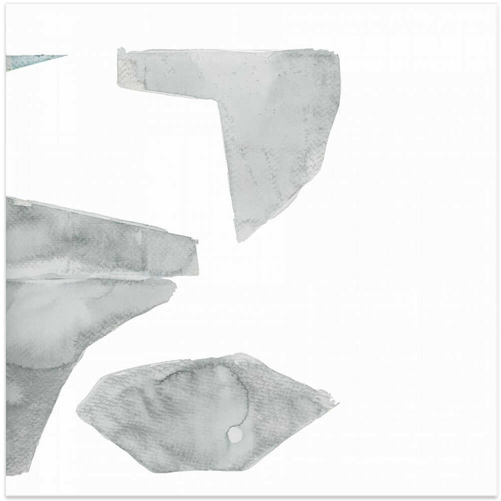 Abstract Delicate Grey Shapes On White Background 1