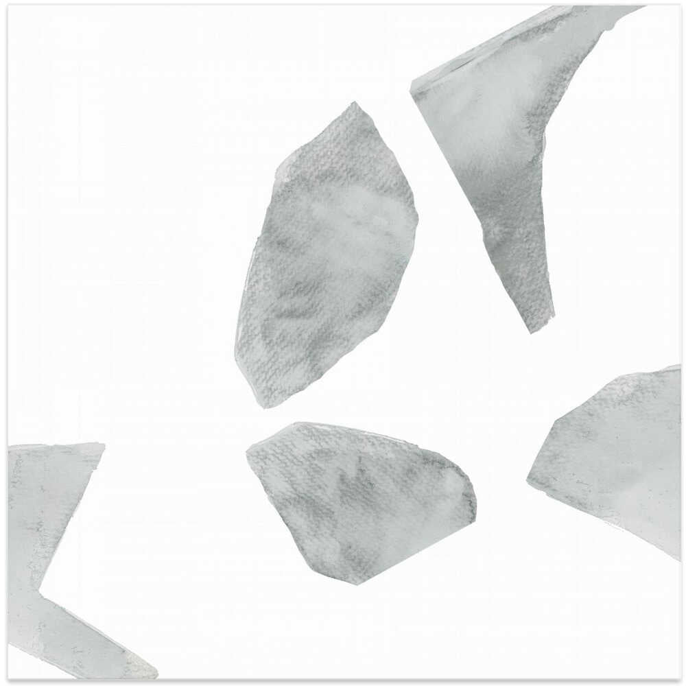 Abstract Delicate Grey Shapes On White Background 3