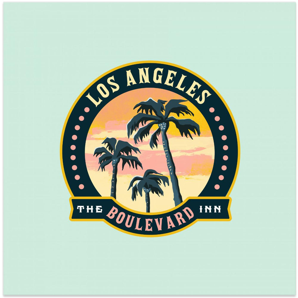 Los Angeles California Boulevard Inn Travel Art