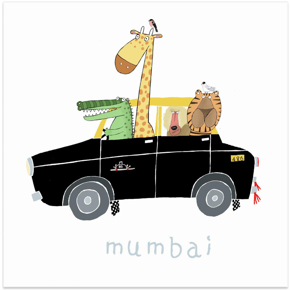 Jungle Animals take a Ride in the Famous Mumbai Taxi