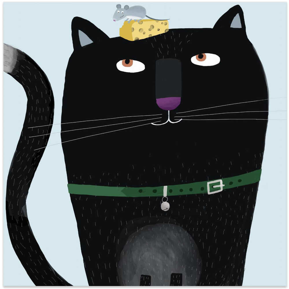 Cat and Mouse Illustration by Artist Carla Daly