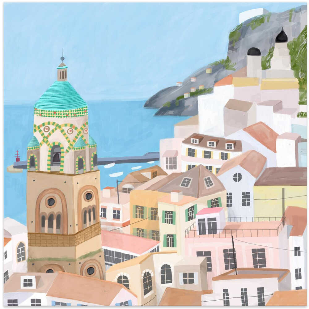 The Beautiful town of Amalfi, Italy by Artist Carla Daly