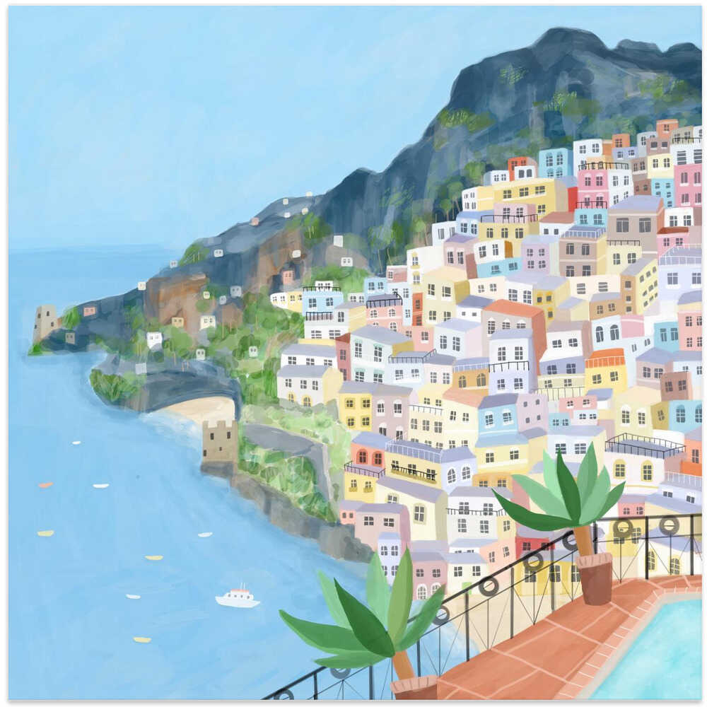 Positano, Italy by Artist Carla Daly