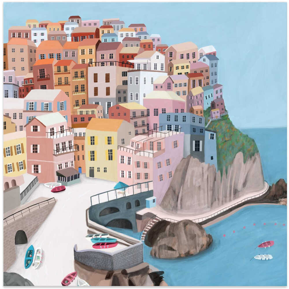 Manarola, Italy by Artist Carla Daly