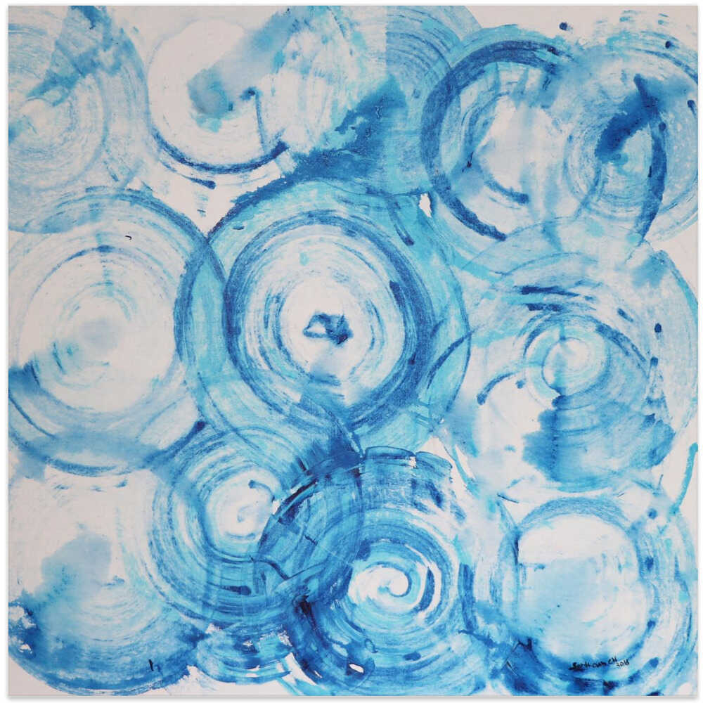 Rippling Blue Circles
