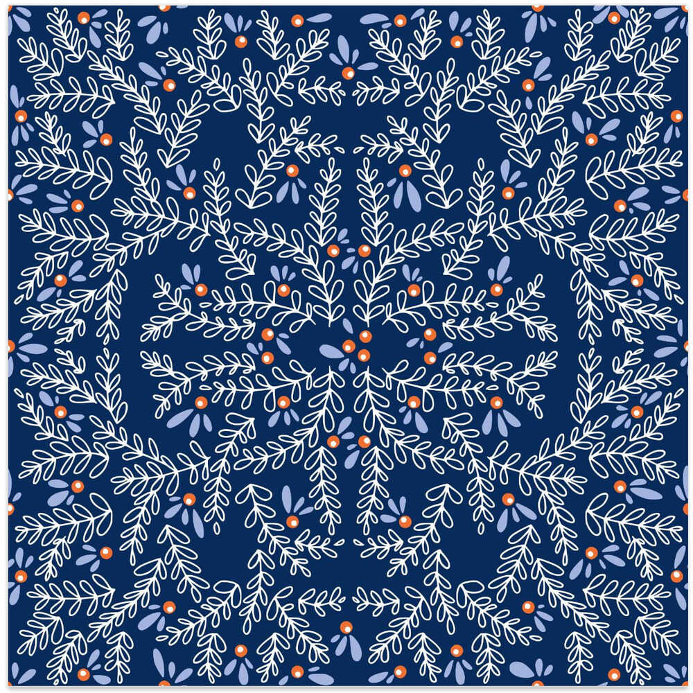 Wonderful twigs blue pattern