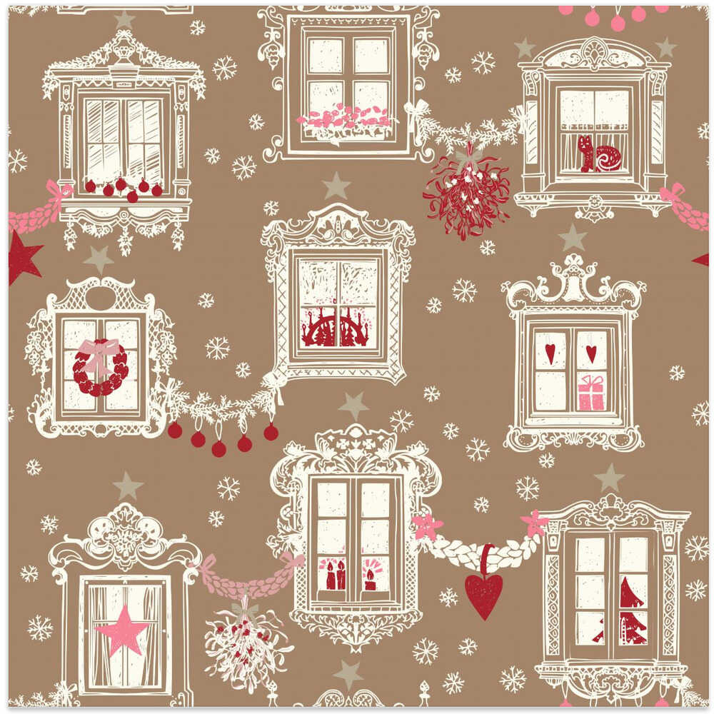 Black forest X-Mas Winter windows pattern