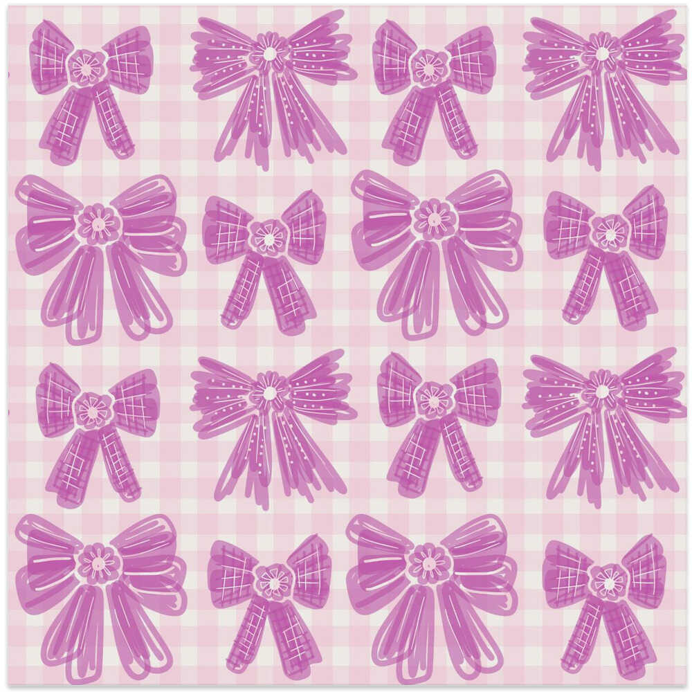 Gingham Bows Pink