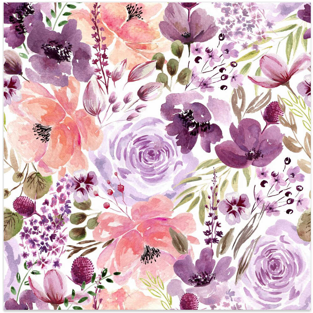 Floral Chaos Watercolor Pattern